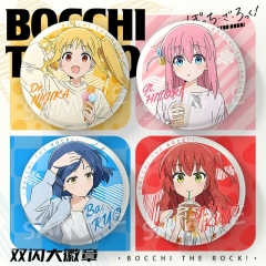 75mm 4 Styles Bocchi the Rock! Cartoon Pin Anime Tinplate Brooch