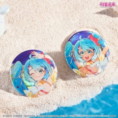 （Genuine) 58mm 2 Styles Hatsune Miku Cartoon Pin Anime Tinplate Brooch