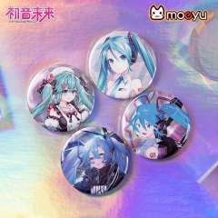 （Genuine) 9 Styles Hatsune Miku Cartoon Pin Anime Tinplate Badge