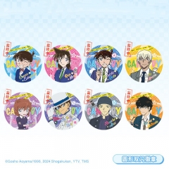 Genuine) 65cm 8pcs/set Detective Conan Cartoon Pin Anime Tinplate Brooch