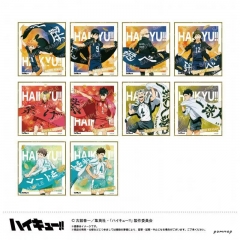 Genuine）10pcs/set Haikyuu Cartoon Surprise Blind Box Laser Tickets Anime Bookmark