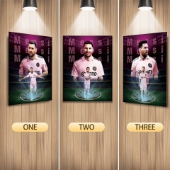 3pcs/set 3 Styles Lionel Messi Cartoon Anime 3D Poster