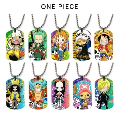 10 Styles One Piece Cartoon Character Decoration Anime Alloy Necklaces