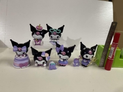 6pcs/set  4-9cm Sanrio Kuromi Cartoon Anime PVC Figures