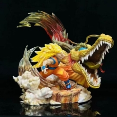 29cm  LS GK Dragon Ball Z Super Saiyan Dragon Fist Cartoon Anime PVC Figure