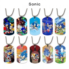 10 Styles Sonic the Hedgehog Cartoon Character Decoration Anime Alloy Necklaces