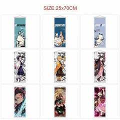 25*70cm 25 Styles Demon Slayer: Kimetsu no Yaiba Cartoon Wall Scrolls Anime Wallscrolls