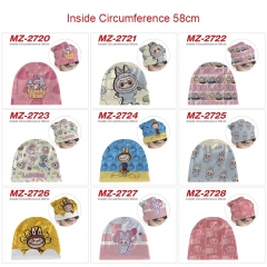 9 Styles Labubu Cartoon Plush Pattern Cap Anime Knitted Hat