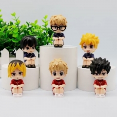 6pcs/set 7cm Haikyuu Cartoon Anime PVC Figures