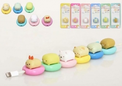 6pcs/set Sumikkogurashi Cartoon Anime Figure Data Cable Protector