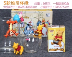 5pcs/set  Winnie the Pooh Cartoon Surprise Blind Box Anime PVC Figure