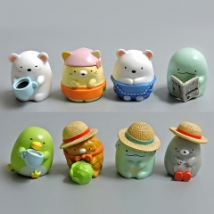 8pcs/set 4cm Sumikkogurashi Cartoon Anime PVC Figure