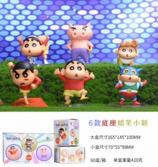 6pcs/set 8cm Crayon Shin-chan Cartoon Surprise Blind Box Anime PVC Figure