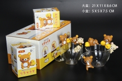 7pcs/set 3~5CM Rilakkuma Cartoon Anime PVC Figures