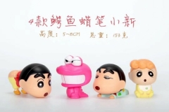 4pcs/set 5-8cm Crayon Shin-chan Cartoon Anime PVC Figure