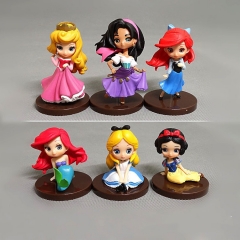 6 Styles 6-8cm Disney Mermaid Cartoon Anime PVC Figure