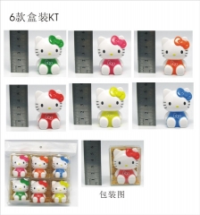 6 Styles 5CM Hello Kitty Cartoon Anime PVC Figure