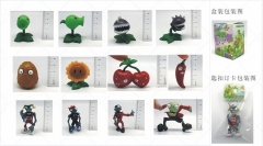 12 Styles Plants vs. Zombies Cartoon Anime PVC Figure Keychain