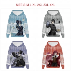 7 Styles 7 Sizes Kuroshitsuji/Black Butler Cartoon Anime Hooded Hoodie