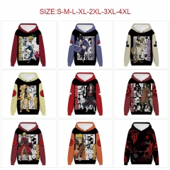 12 Styles 7 Sizes Naruto Cartoon Anime Hooded Hoodie