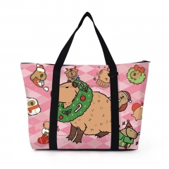 3 Styles Capybara Christmas Cartoon Shopping Bag Anime Shoulder Bag