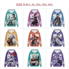 13 Styles 7 Sizes Honkai: Star Rail Cartoon Anime Hooded Hoodie