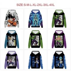 21 Styles 7 Sizes Dragon Ball Z Cartoon Anime Hooded Hoodie