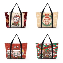 4 Styles Labubu Christmas Cartoon Shopping Bag Anime Shoulder Bag