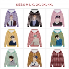 11 Styles 7 Sizes K-POP Stray Kids Cartoon Anime Hooded Hoodie