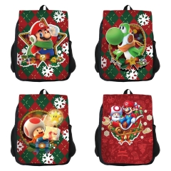 5 Styles Super Mario Bro Christmas Cartoon Anime Backpack Bag