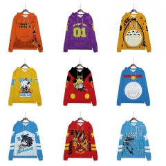 14 Styles 9 Sizes Naruto Garfield Cartoon Anime Hooded Hoodie