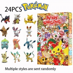 4 Styles Pokemon Christmas Advent Calendar Cartoon Surprise Blind Box Anime PVC Figures