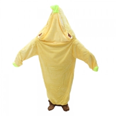 4 Sizes Banana Cartoon Anime Plush Flannel Sleeping Bag Pajamas