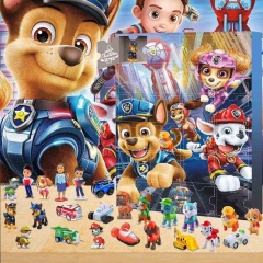 4 Styles Paw Patrol Snow Slide Christmas Cartoon Surprise Blind Box Anime PVC Figures