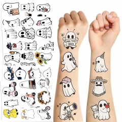 10PCS/SET Halloween Cute Ghost Waterproof Temporary Tattoo Cartoon Anime Stickers Set