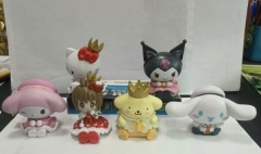 6Pcs/Set 6cm-8cm Sanrio Kuromi Cartoon Anime PVC Figures