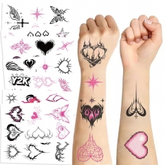 10PCS/SET Y2K Waterproof Temporary Tattoo Cartoon Anime Stickers Set