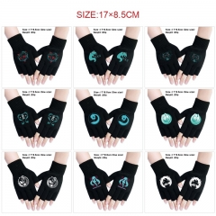 10 Styles Hatsune Miku Warm Comfortable Anime Half Finger Gloves