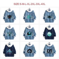 10 Styles Hatsune Miku Cartoon Anime Cowboy Hooded Hoodie