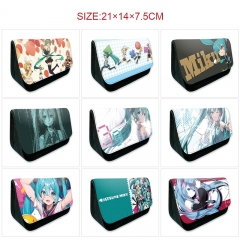 10 Styles Hatsune Miku Cartoon Pattern Pencil Case Anime Pencil Bag