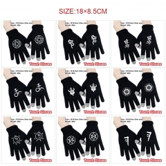 11 Styles Supernatural Cartoon For Winter Warm Anime Gloves