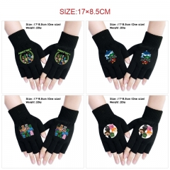 8 Styles Minecraft Warm Comfortable Anime Half Finger Gloves