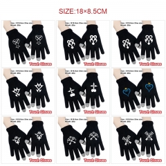 9 Styles Kingdom Hearts Cartoon For Winter Warm Anime Gloves