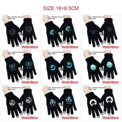 10 Styles Hatsune Miku Cartoon For Winter Warm Anime Gloves