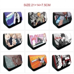 10 Styles Chainsaw Man Cartoon Pattern Pencil Case Anime Pencil Bag