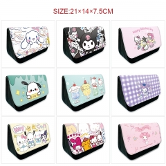 10 Styles Sanrio Cartoon Pattern Pencil Case Anime Pencil Bag