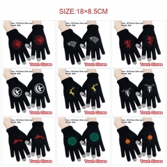 9 Styles Power Game Cartoon For Winter Warm Anime Gloves