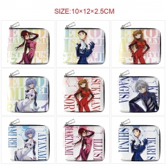 10 Styles EVA/Neon Genesis Evangelion Cartoon Pattern Purse Anime Short Zipper Wallet