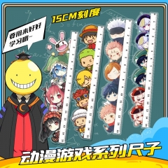 5 Styles One Piece Genshin Impact Cartoon Anime Stationery Ruler