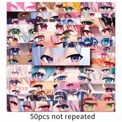 50pcs/set  Girl Eyes Anime waterproof stickers set